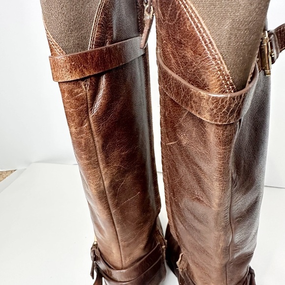 COLE HAAN Brown leather knee high riding boots - Picture 9 of 12